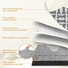 Cama Cozy Tails, cara de franela cálida para noches frías.