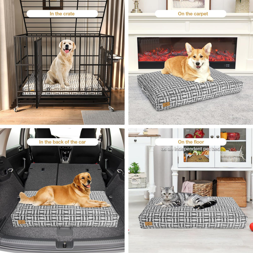 Cama Cozy Tails con asa de agarre para moverla fácilmente.