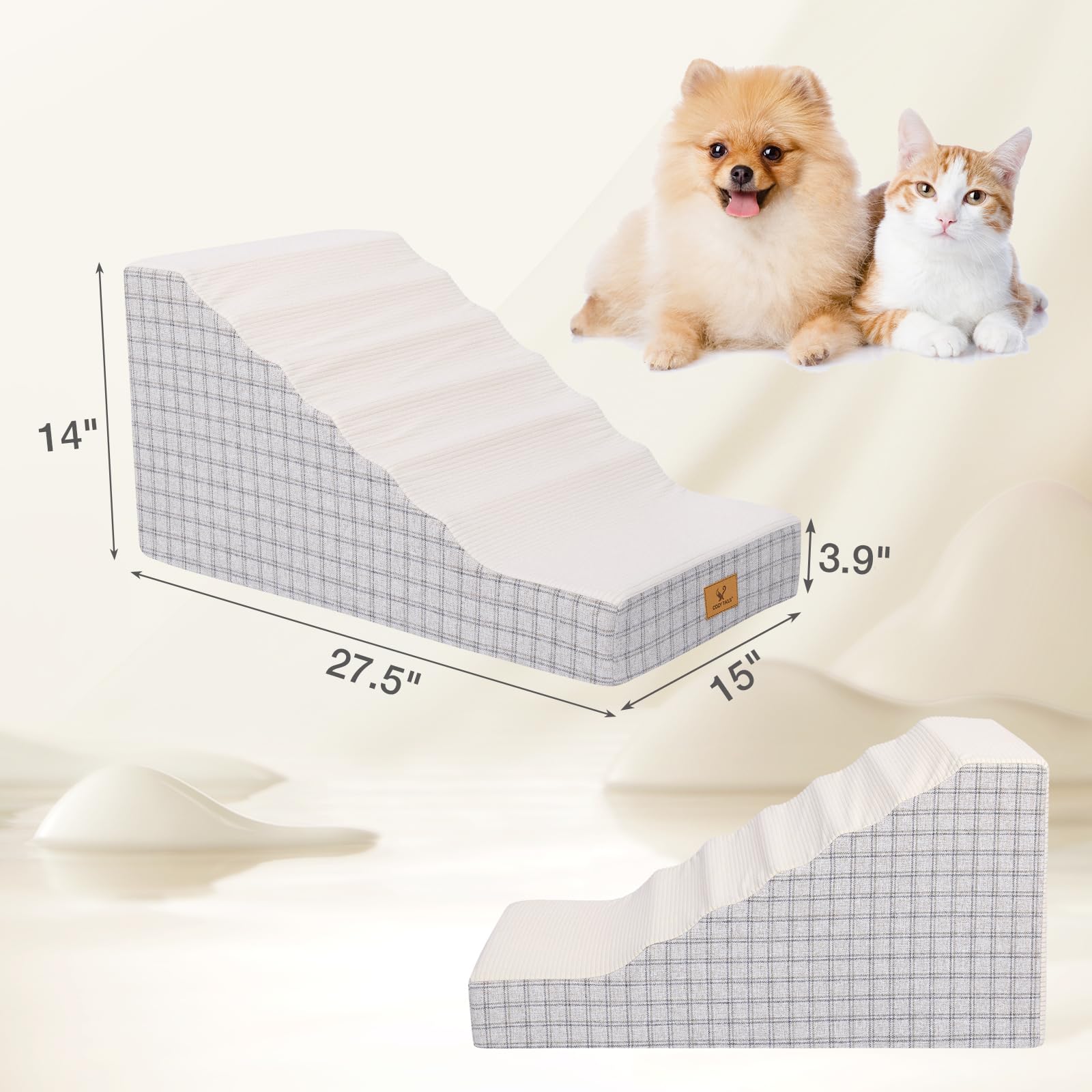 Cozy Tails diseño versátil para uso en casa mejora movilidad de mascotas.