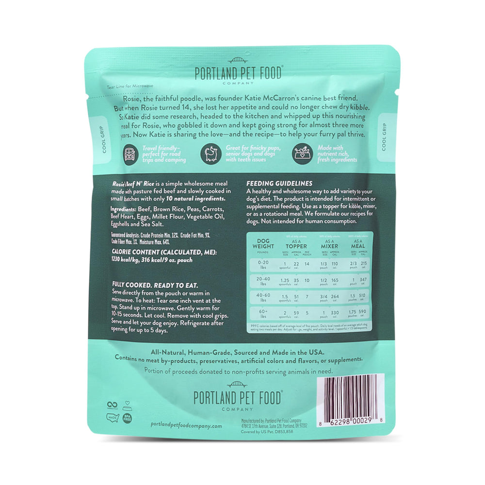 Envase apto para microondas de CRAFTED BY HUMANS LOVED BY DOGS para calentar fácilmente.