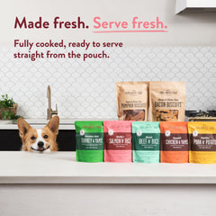 Ingredientes clave y visibles en Wallys Salmon N Rice.