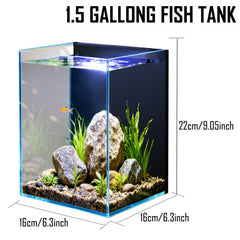 Craftsboys acuario nano 1,5 galones vidrio 4,2 mm para mayor durabilidad