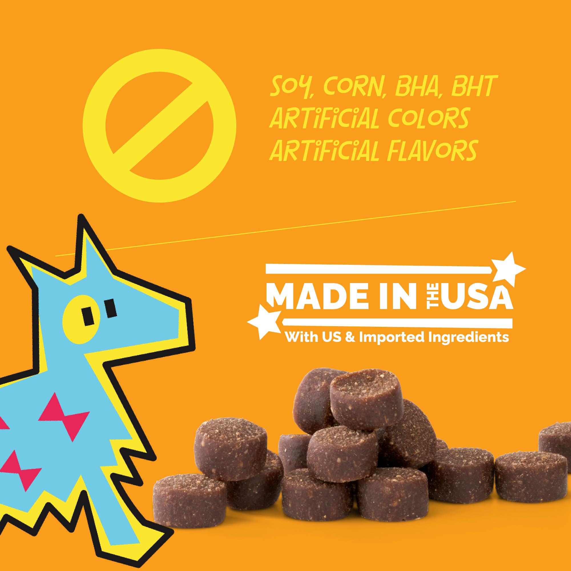 Crazy Dog Treat-Me! Mini Taco sin sabores artificiales ni colorantes.