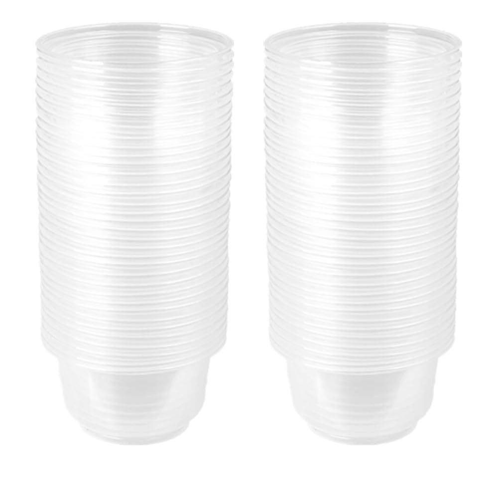 CRITTZOO tazas de alimento 1 onza para crestados geckos, empaque de 100 unidades, práctico y higiénico.
