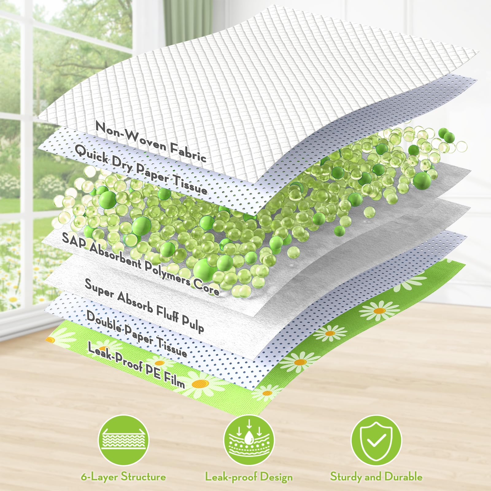 Croci Pee Pads con tapas adhesivas para fijar en el suelo o la pared