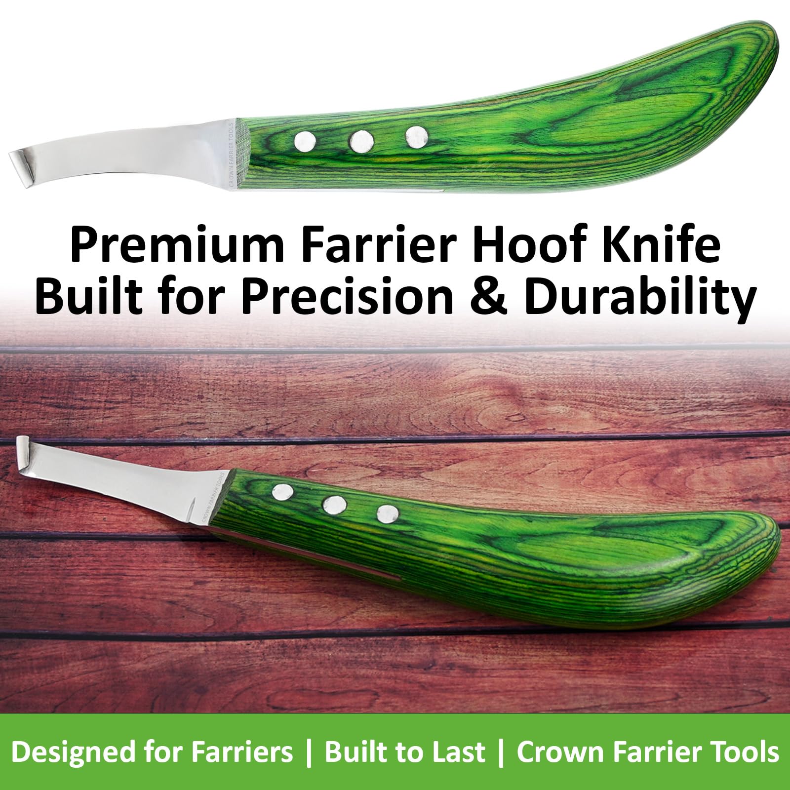 Crown Farrier Tools cuchillo profesional para herradores y dueños de caballos.