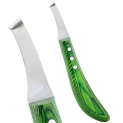 Crown Farrier Tools hoja acero inoxidable J2 para cortes suaves y duraderos.