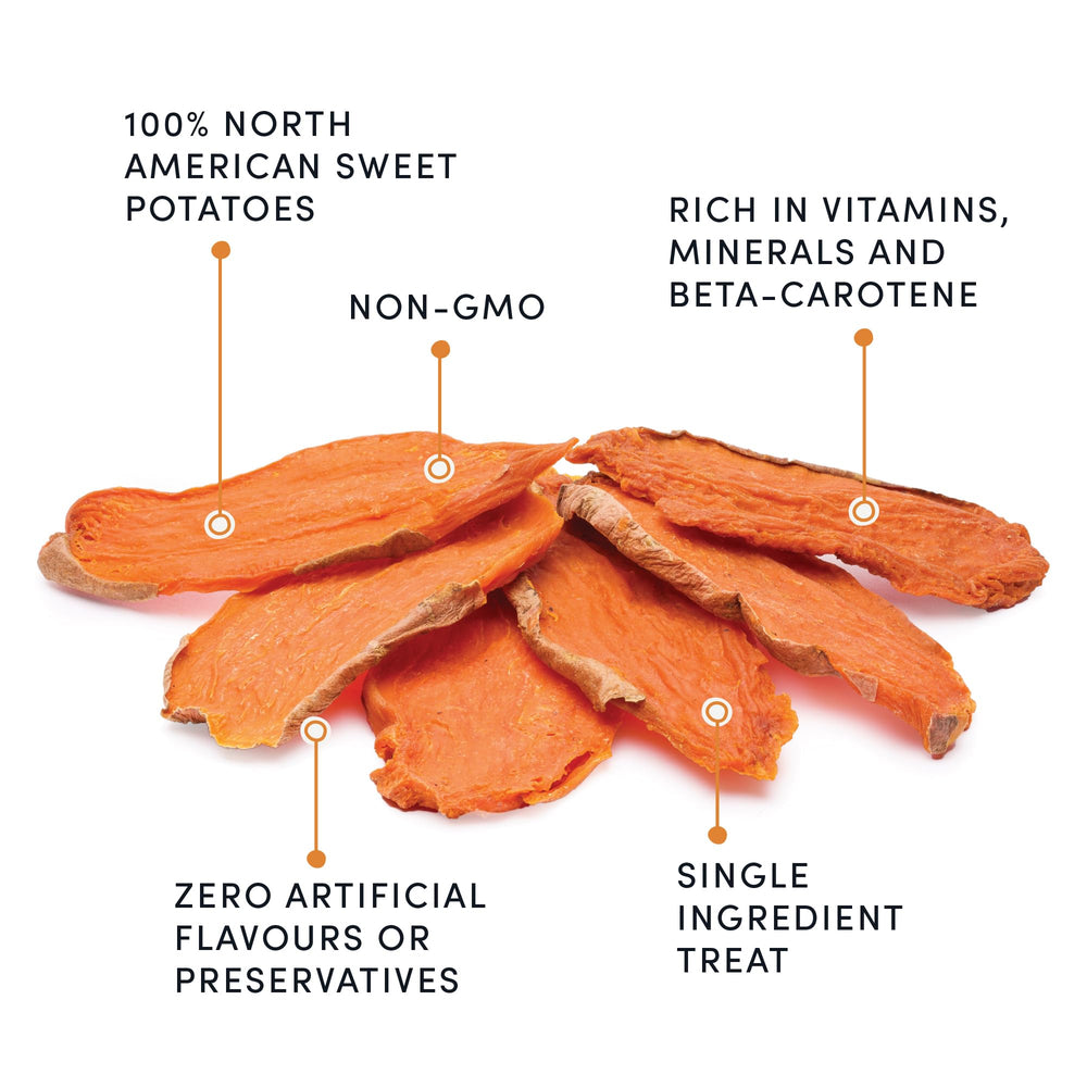 Crumps' Naturals, porciones de batata dulce para perros de todas las edades.