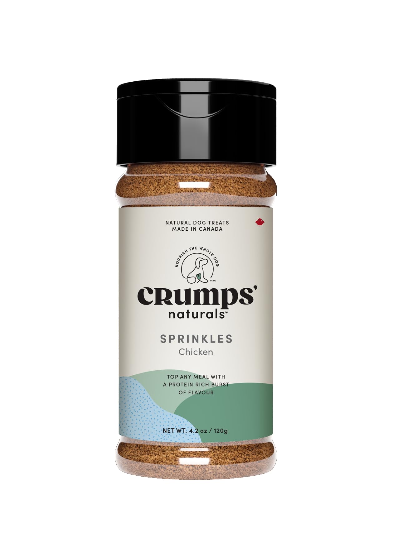 Crumps Naturals espolvoreo de pollo para perros, añade sabor a la comida diaria.