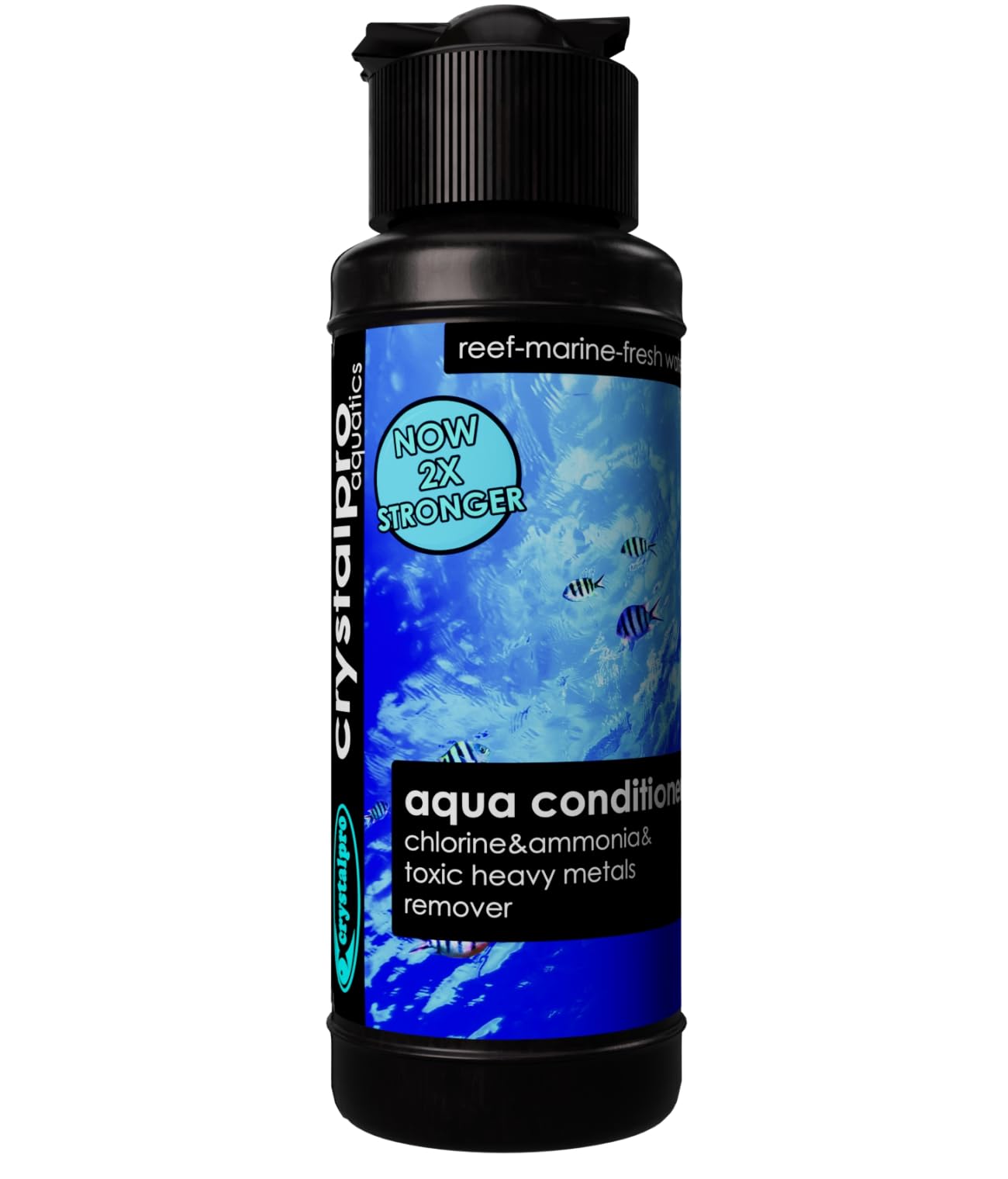 Crystalpro acondicionador de agua, botella con gotero para dosificar al cambio de agua.