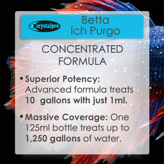 Crystalpro Betta Ich Purgo: acuario ornamental donde se aplica el tratamiento de ich.