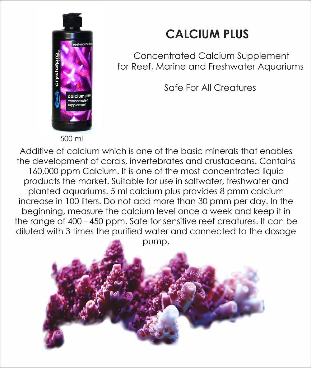 crystalpro calcio-plus acuario aguas dulces con caracoles saludables