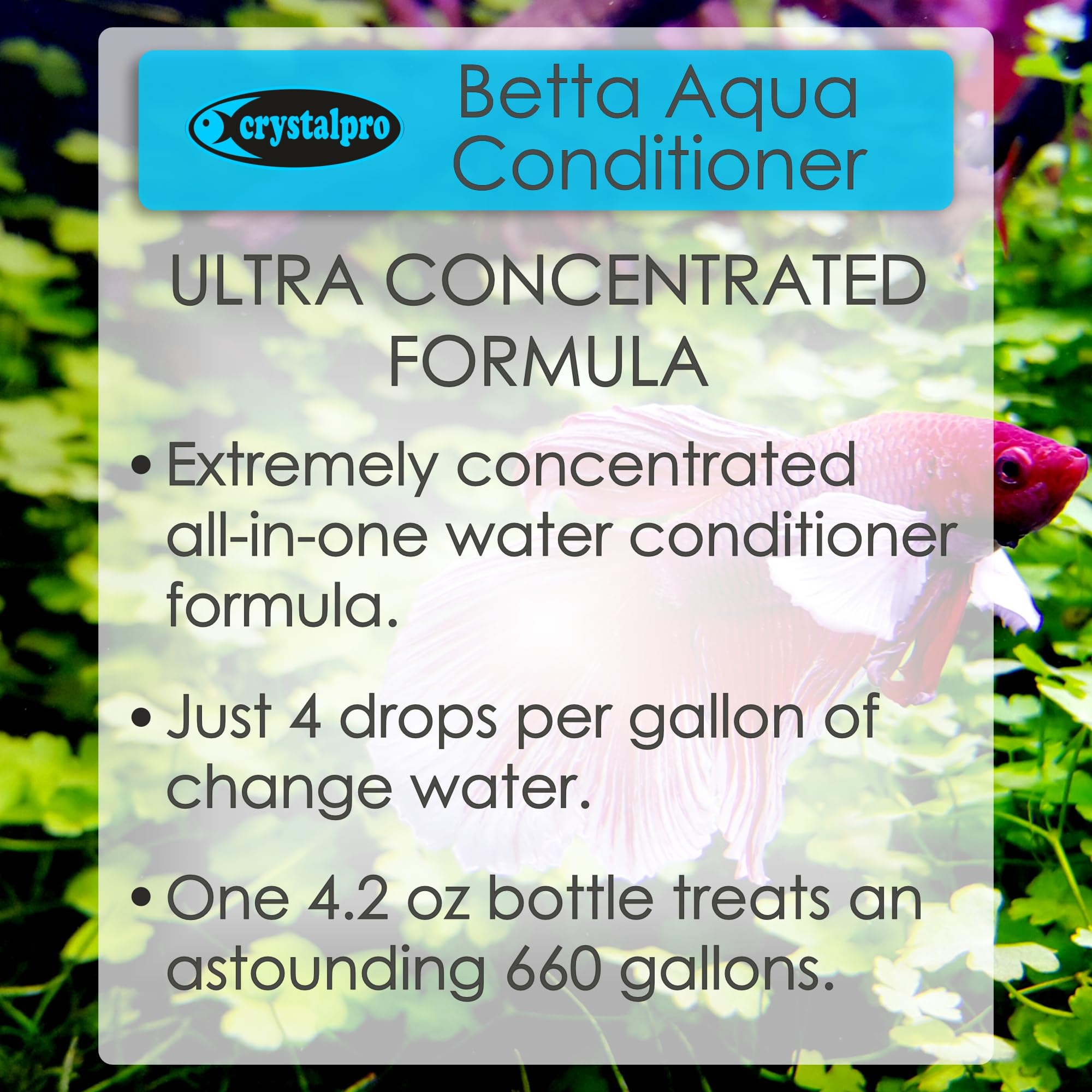 Crystalpro Gotas Precisas: dosificación exacta para cada cambio de agua.