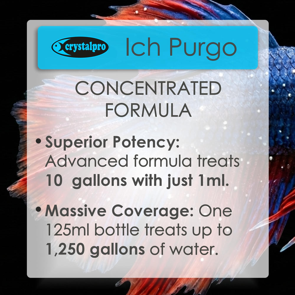 Botella Crystalpro Ich Purgo con dosis para días 1 y 3.