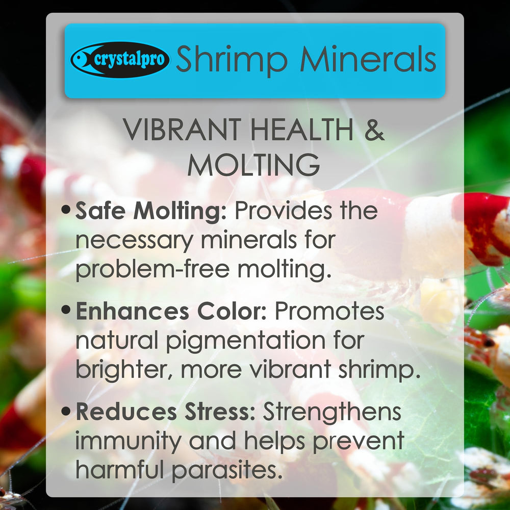 Crystalpro Minerales para Gambas, medición de gotas para uso diario