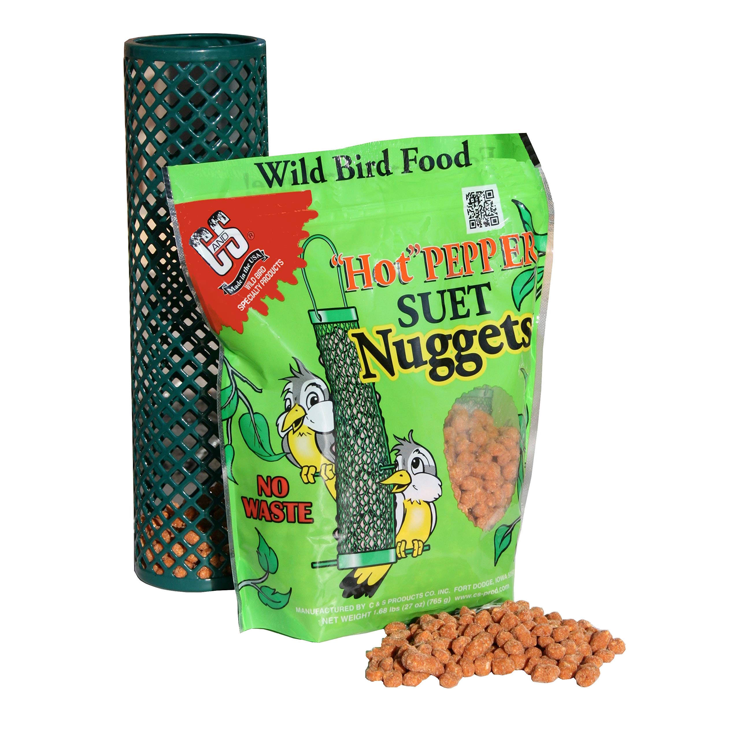 C&S Hot Pepper Nuggets disuadiendo ardillas gracias al picante.