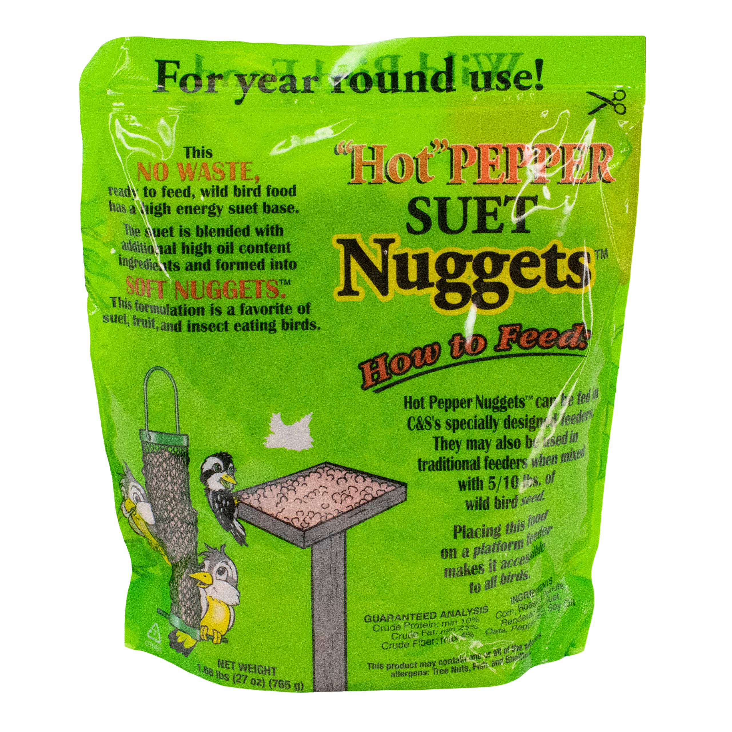 Cierre hermético de la bolsa de C&S Hot Pepper Nuggets.