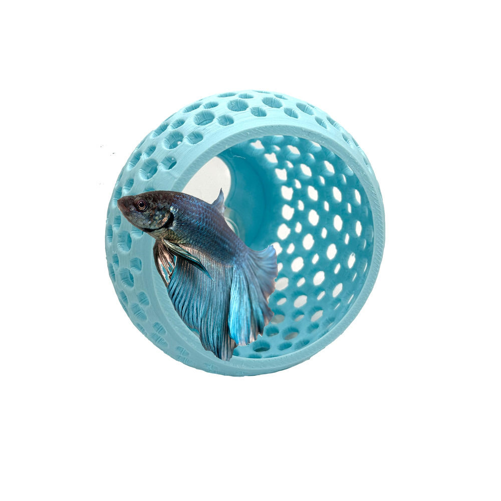CTWPets Betta Bulb Hide 2.0: cueva azul, refugio para bettas y camarones.