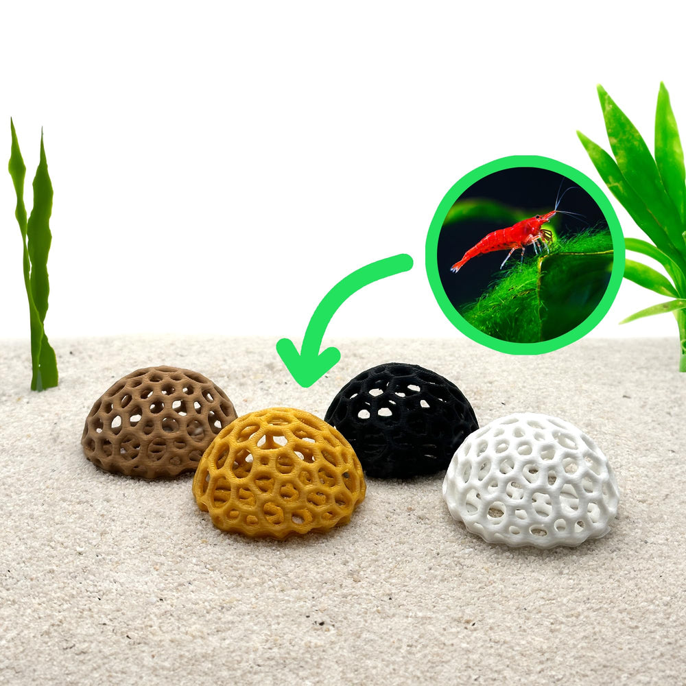 CTWPets domo oculto para camarones blanco, ofrece privacidad en el acuario.