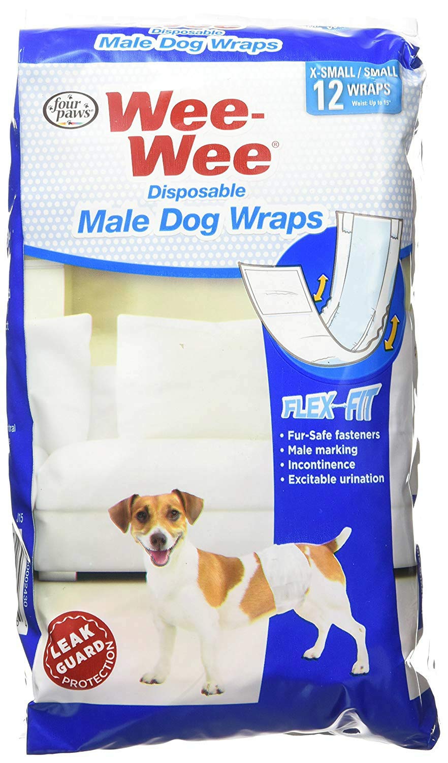 Four Paws Wee-Wee talla XS/S para cintura de hasta 38 cm.