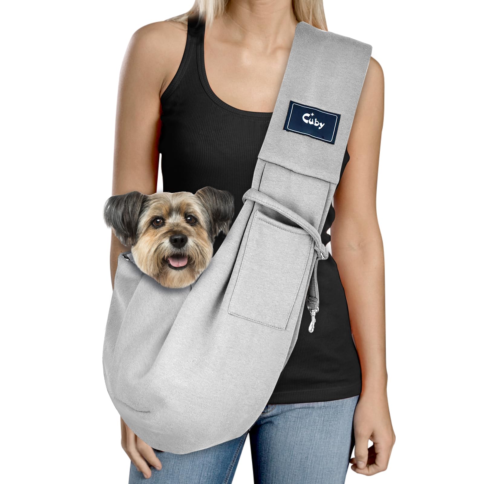 Bandolera CUBY para mascotas, diseño suave para paseos cómodos.