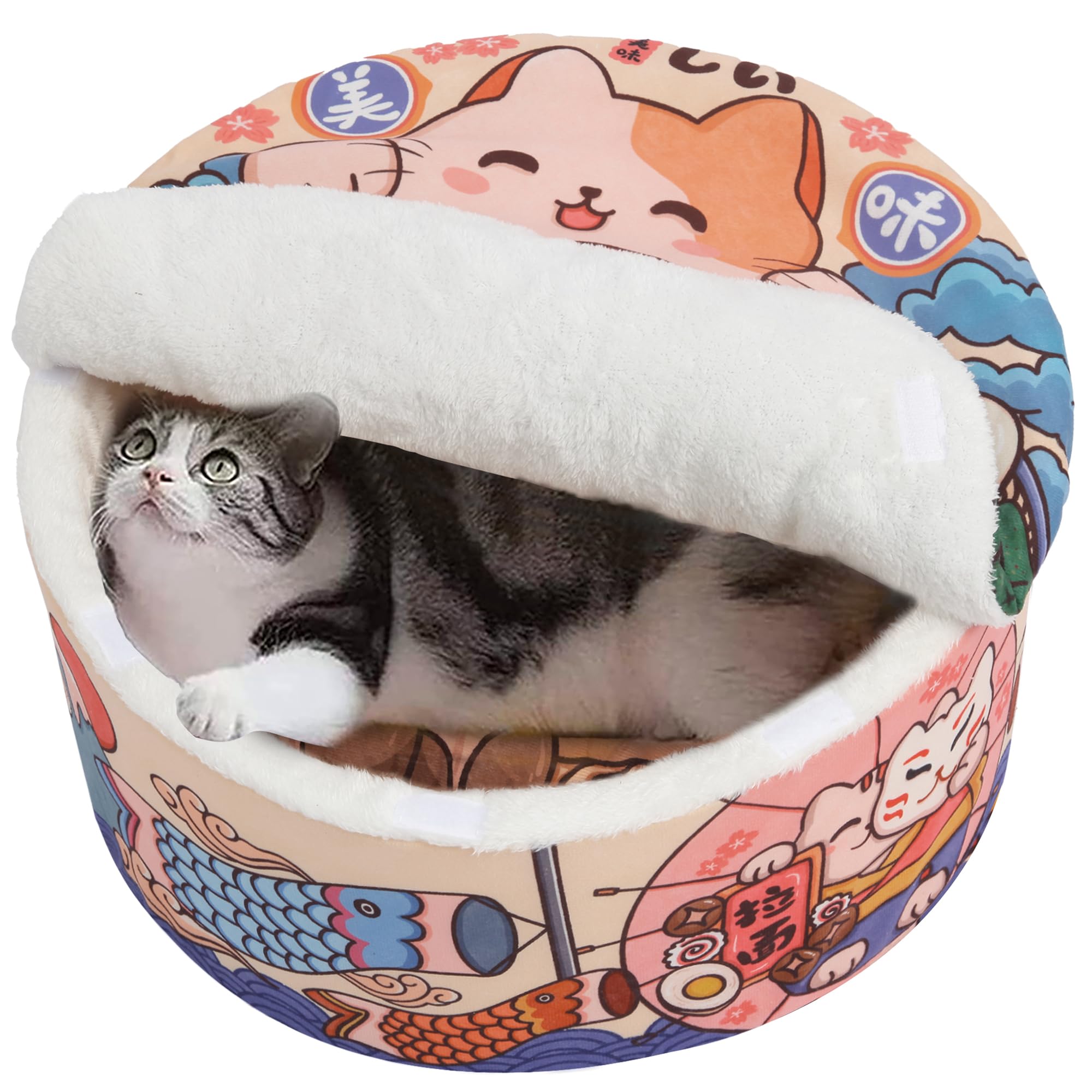 Cuongxing cama nido ramen, detalle felpa suave para confort diario