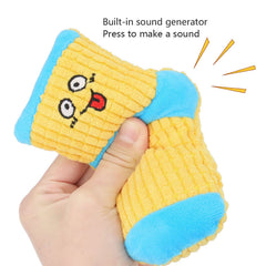 Cuperay Juguete con calcetín bordado, colores alegres para perros pequeños y medianos.