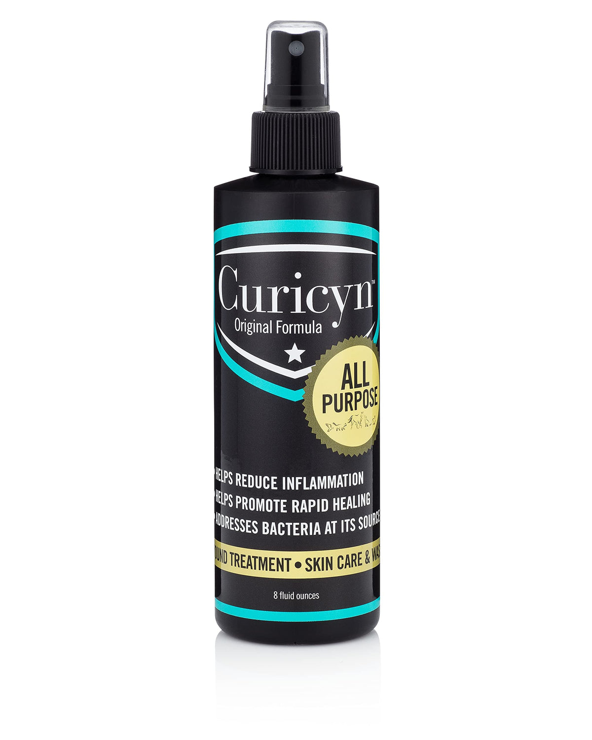 Curicyn: botella-aplicacion-facil para heridas de mascotas.