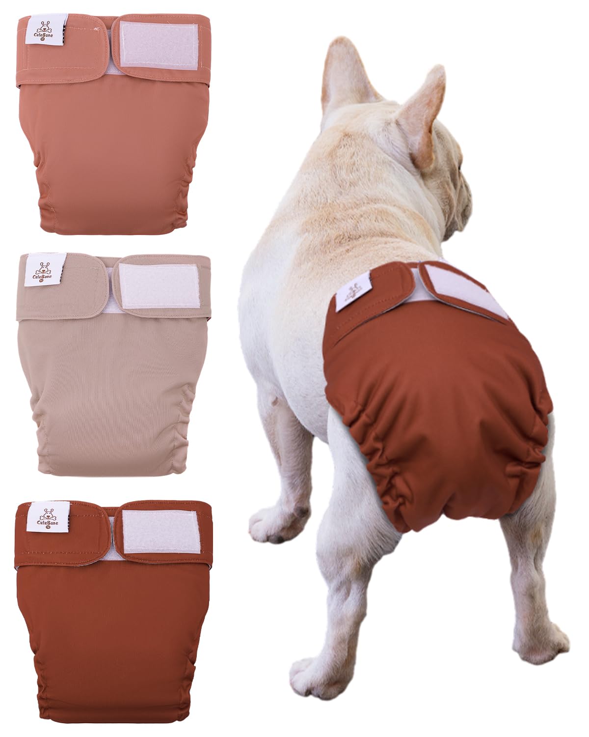 CuteBone pañales para perros sin hueco de cola, comodidad diaria