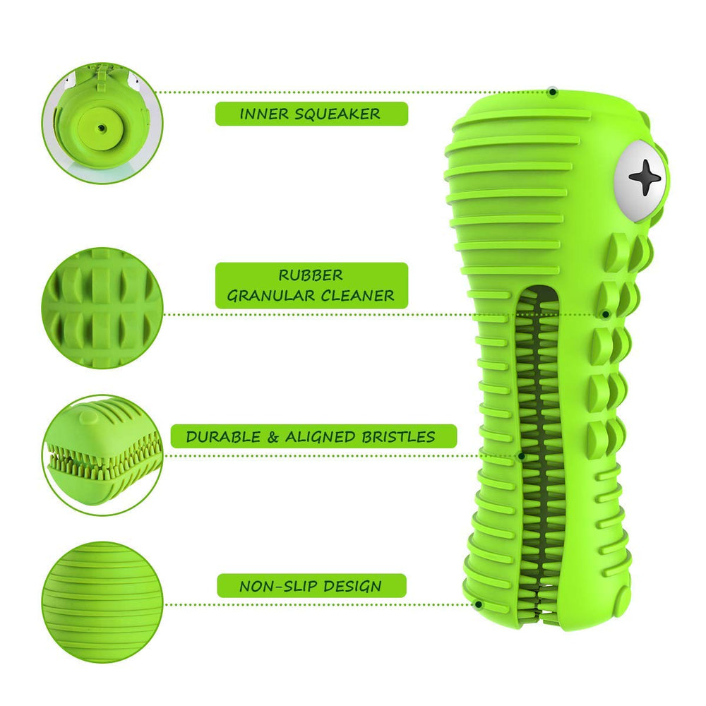 Cutiful gator avec picots stimule le brossage des dents pendant le jeu.
