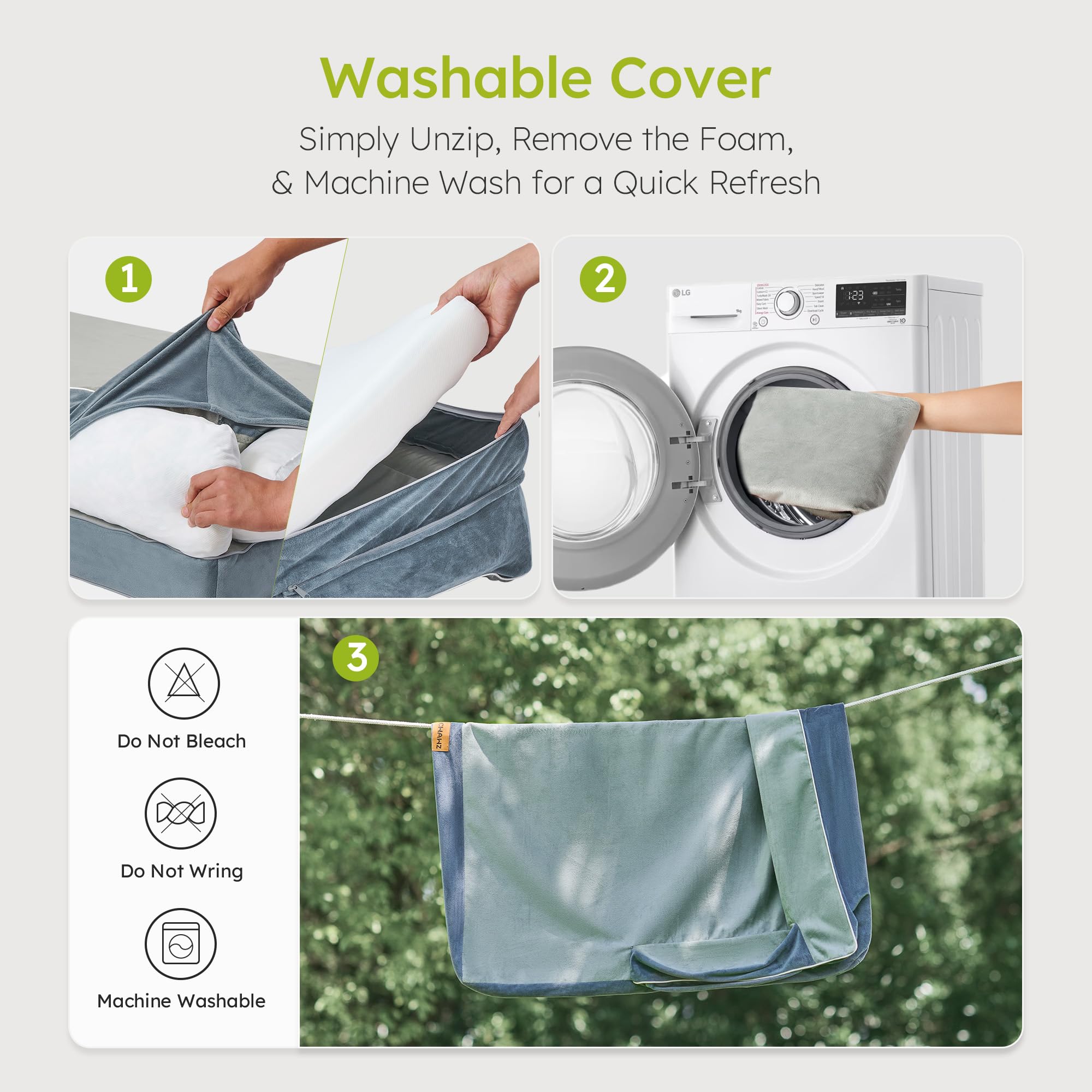 CWAWZ cama ortopédica XXL, base antideslizante para estabilidad