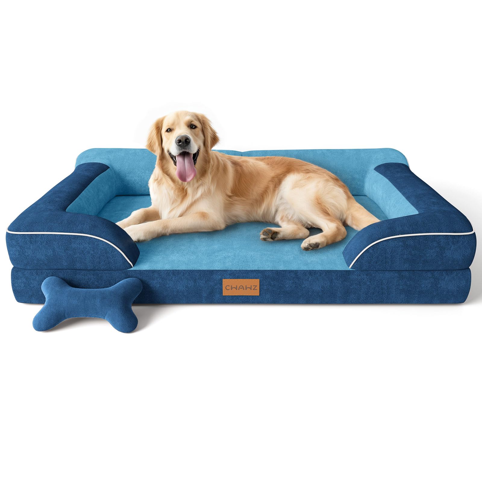 CWAWZ cama para perros extragrande con gel de memoria y enfriamiento, descanso cómodo.