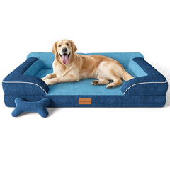 CWAWZ cama para perros extragrande con gel de memoria y enfriamiento, descanso cómodo.