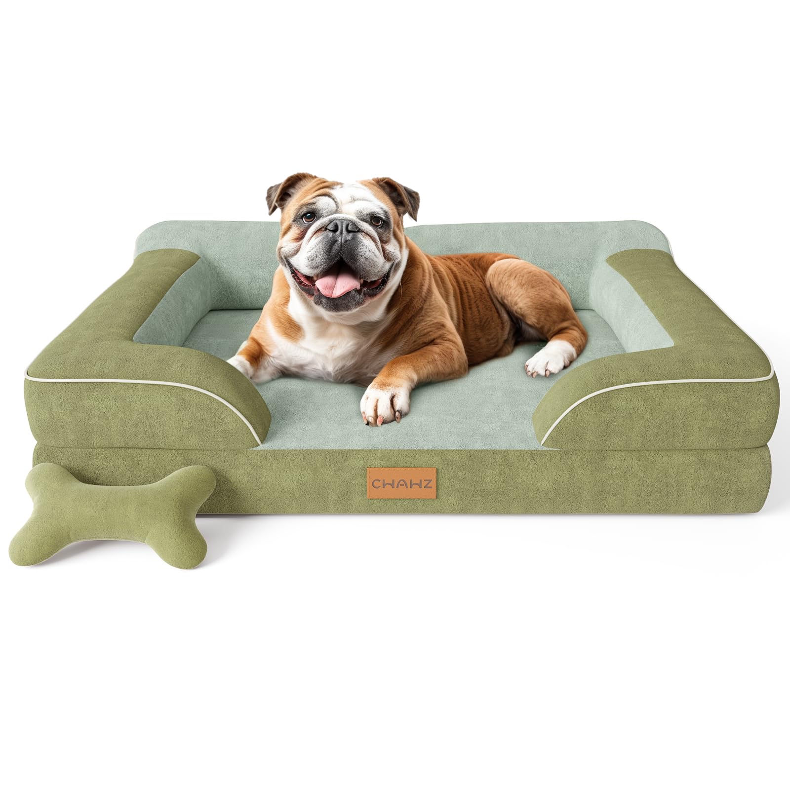 CWAWZ cama para perro grande ortopédica ofrece soporte cómodo para las articulaciones.