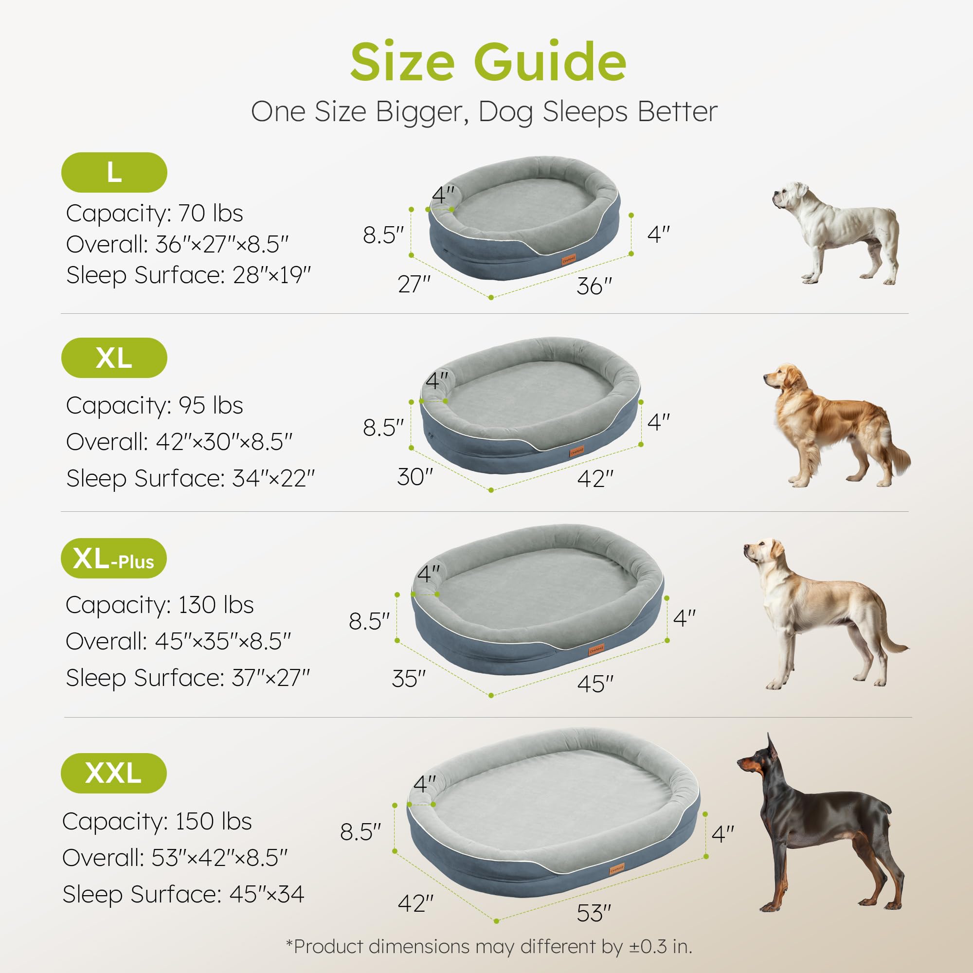 CWAWZ cama-perro-xxl tejido certificado OEKO-TEX protege piel.