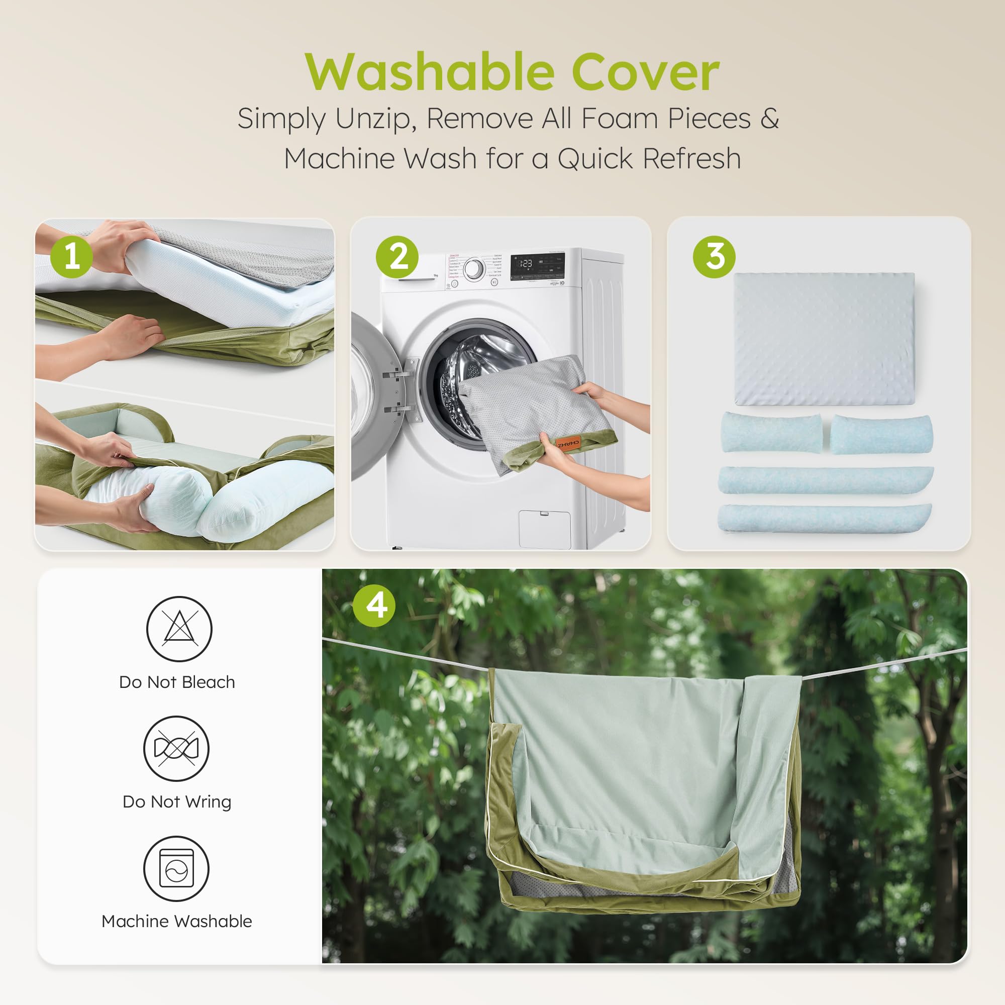 CWAWZ diseño-durable-cama-perro-xl: uso diario para perros grandes.