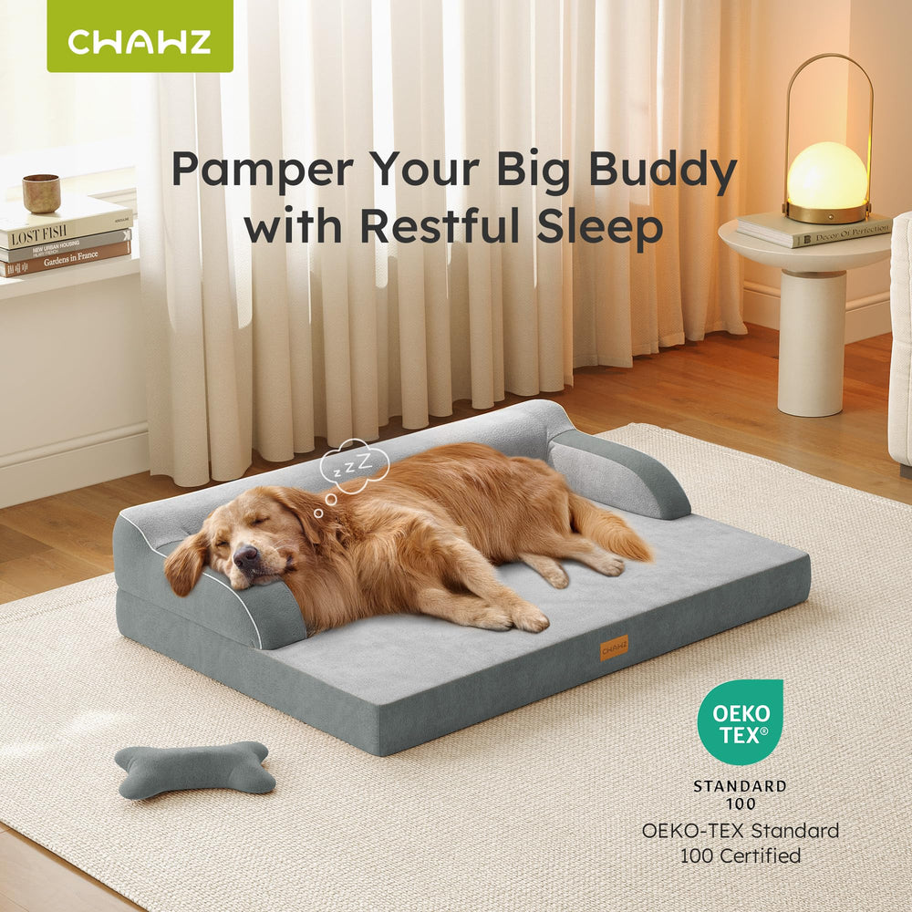CWAWZ espuma memoria gel para perros grandes ofrece enfriamiento