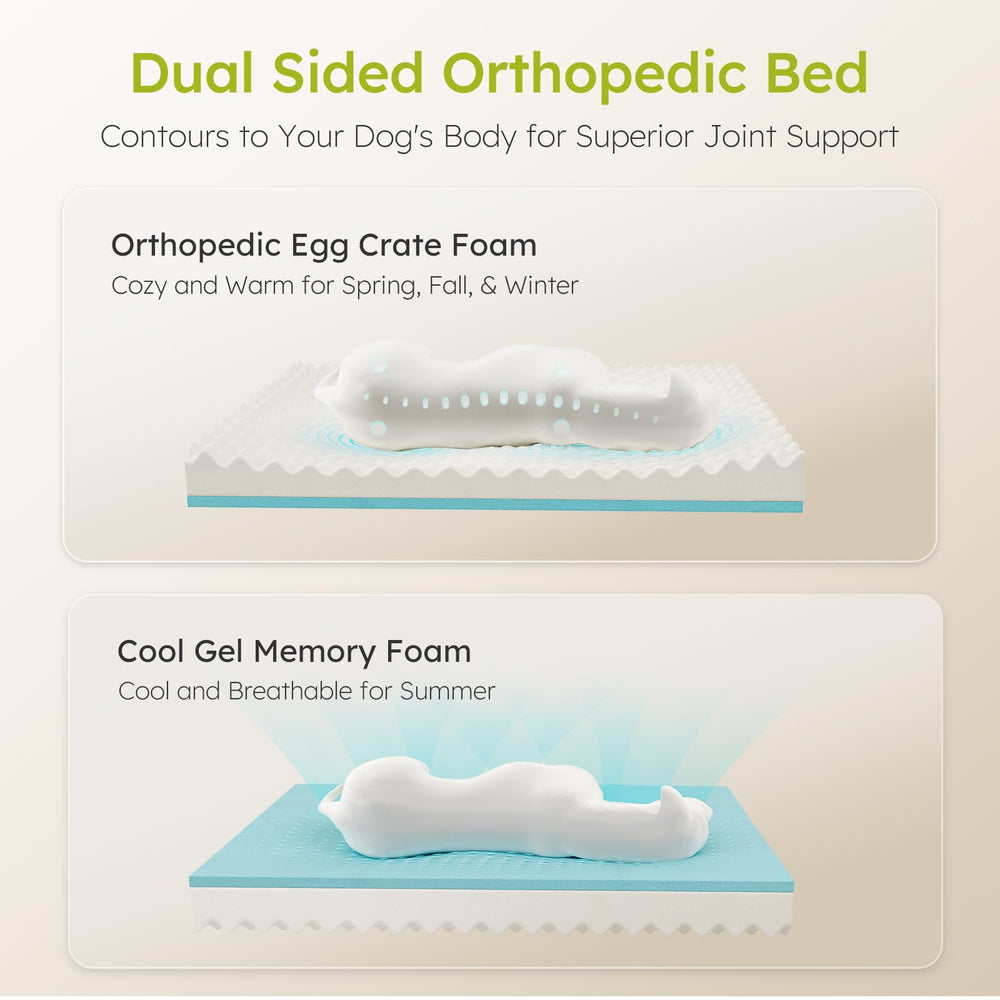 Cama CWAWZ Jumbo con gel de enfriamiento para descanso fresco.