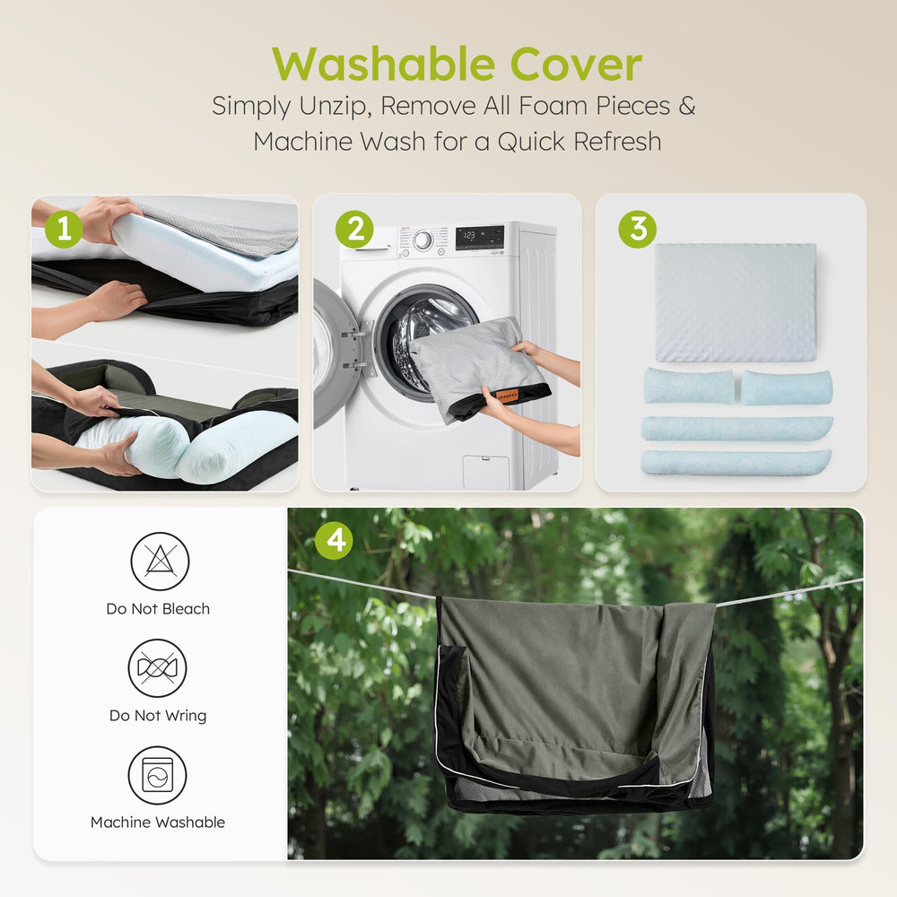 CWAWZ cama de 45 pulgadas para perros grandes y cómodos.