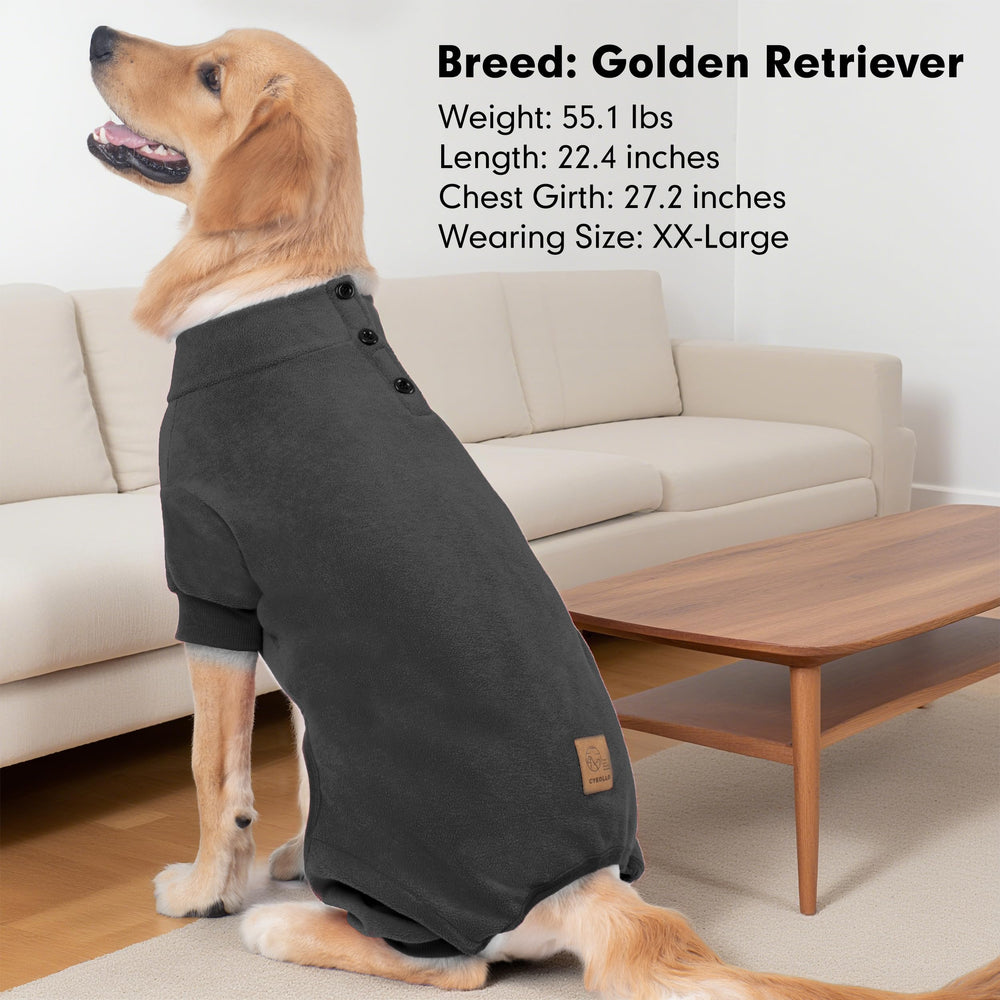 Pijama cyeollo para perro grande, elástico total: movimiento sin restricciones.