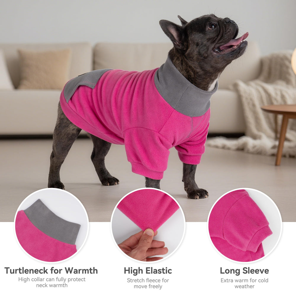 Sueter cyeollo en fucsia mantiene al perro cálido y cómodo