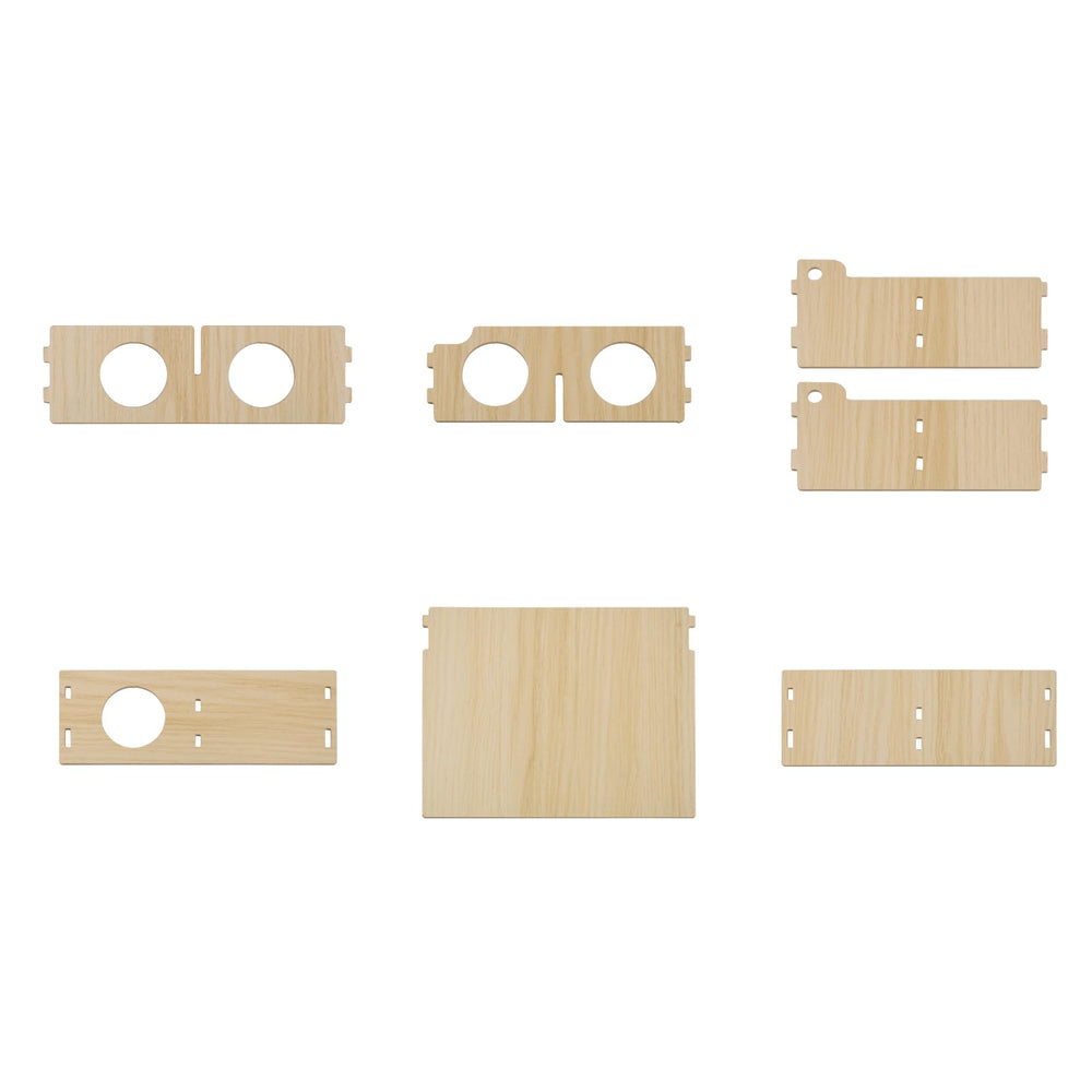 Cyirexylcc casita de madera multi-cámara hamster detalle-madera: madera natural y bordes suaves