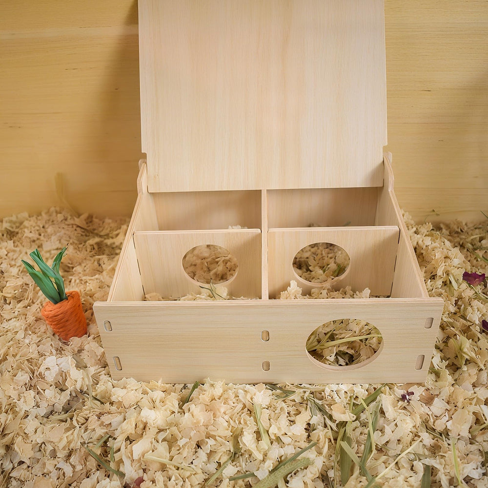 Cyirexylcc casita de madera multi-cámara hamster juego: fomenta actividad física y curiosidad