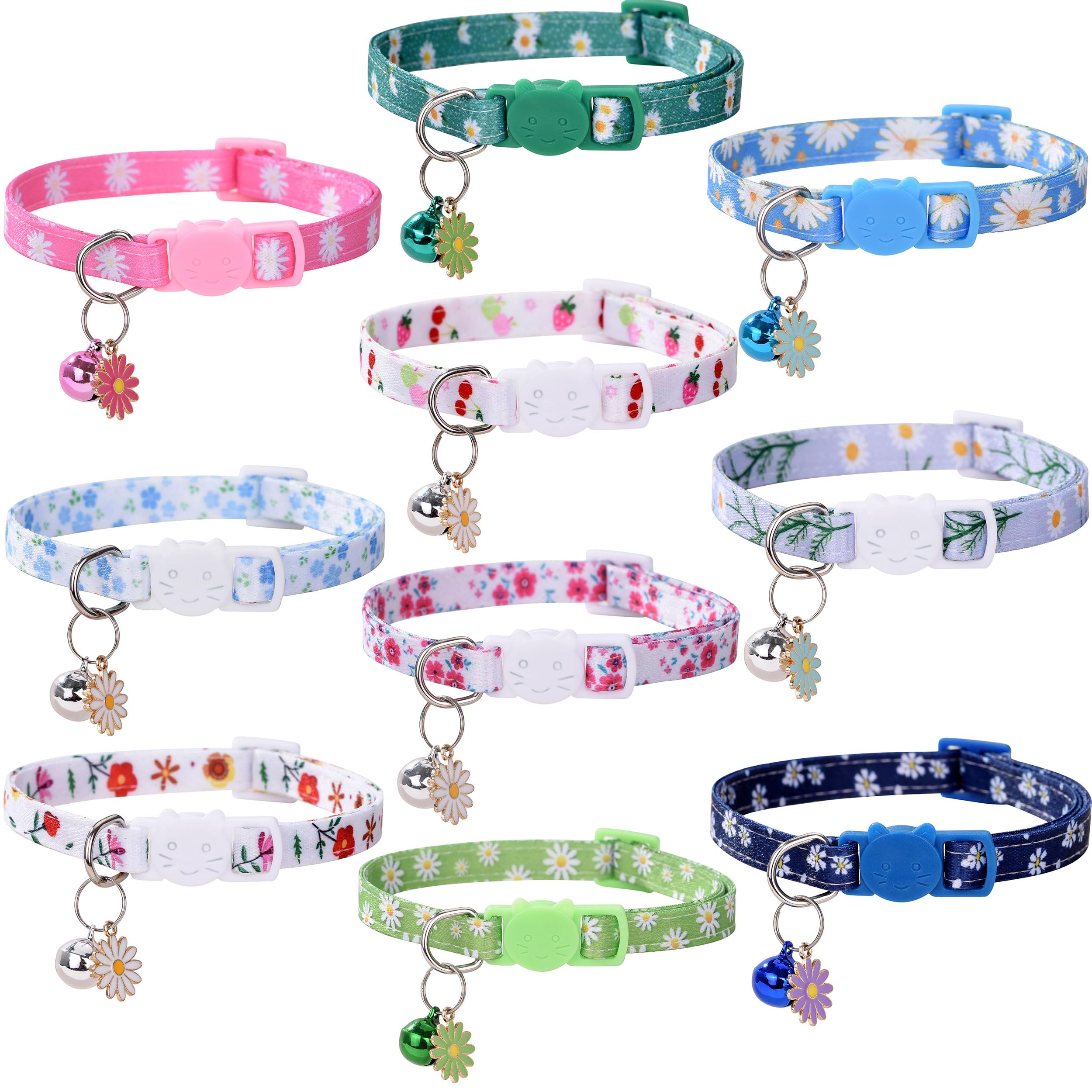 DALOO collar floral para gatos con campanitas añade estilo y diversión diaria.