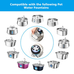 Daoxuan bebedero inoxidable de 4 L para mascotas con agua limpia