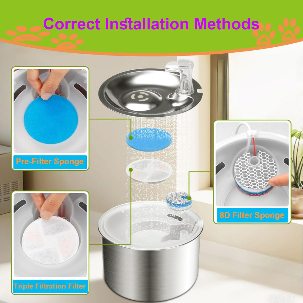 Daoxuan esponjas filtrantes pre filtrado redondas capturan impurezas y cabello.