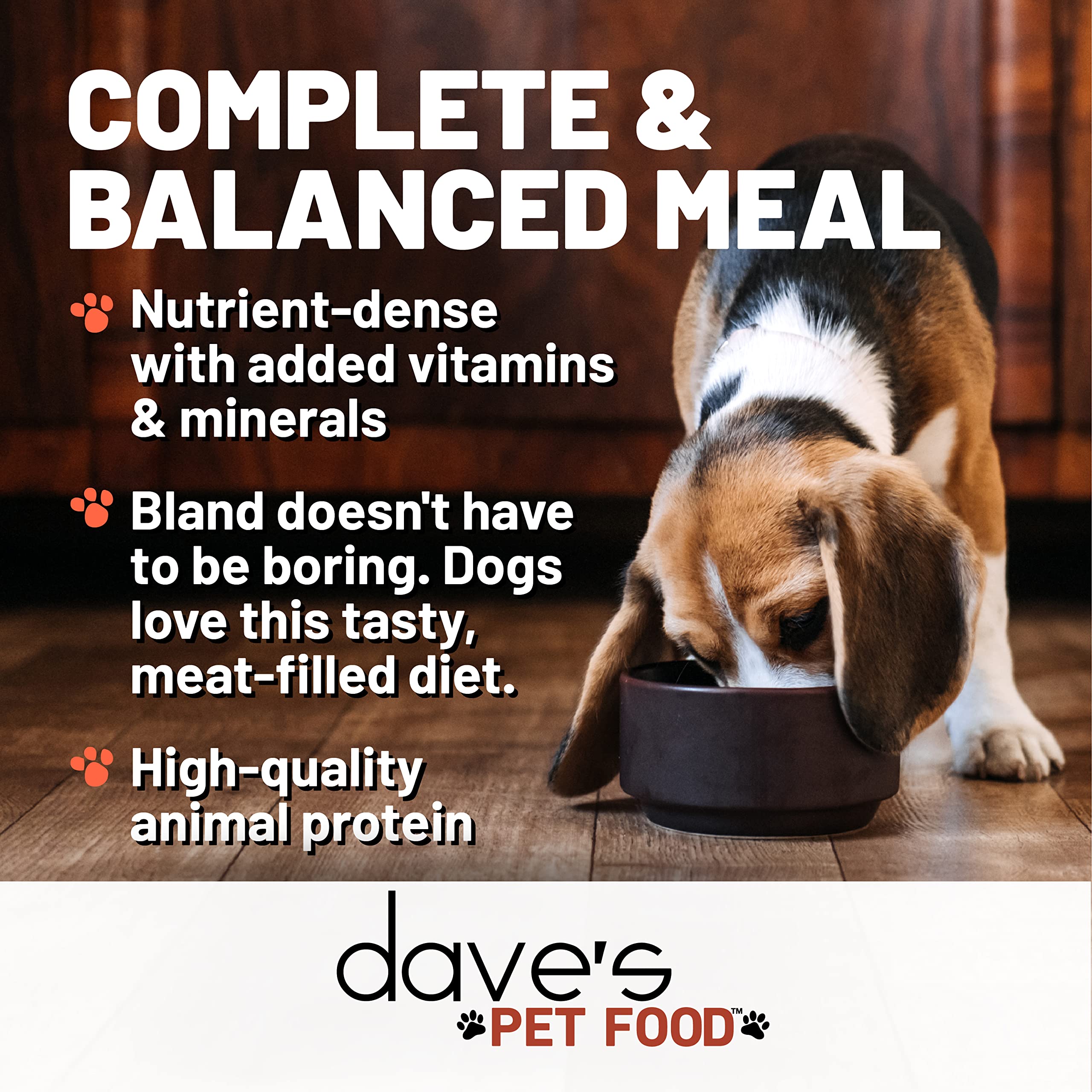 Dave's Pet Food sin-granos: lata humeda sin colorantes artificiales, opción sin granos para dietas sensibles.