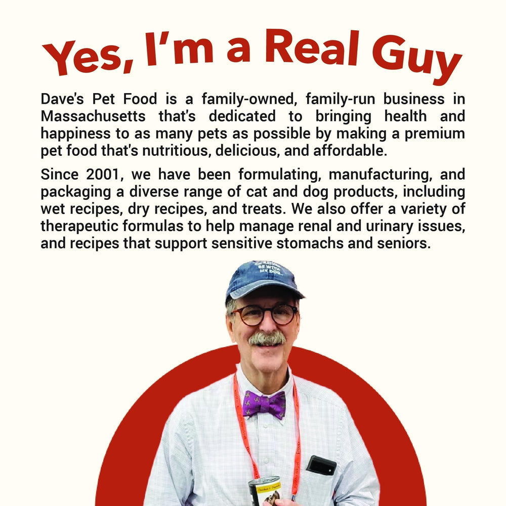 Dave's Pet Food etiqueta nutricional clara para decisiones informadas