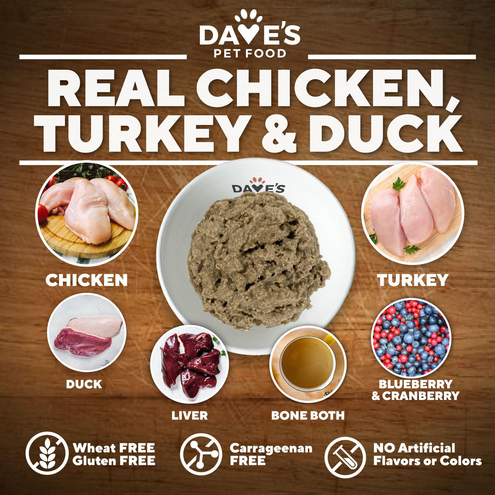 Alimento húmedo completo para perros senior de Dave's Pet Food