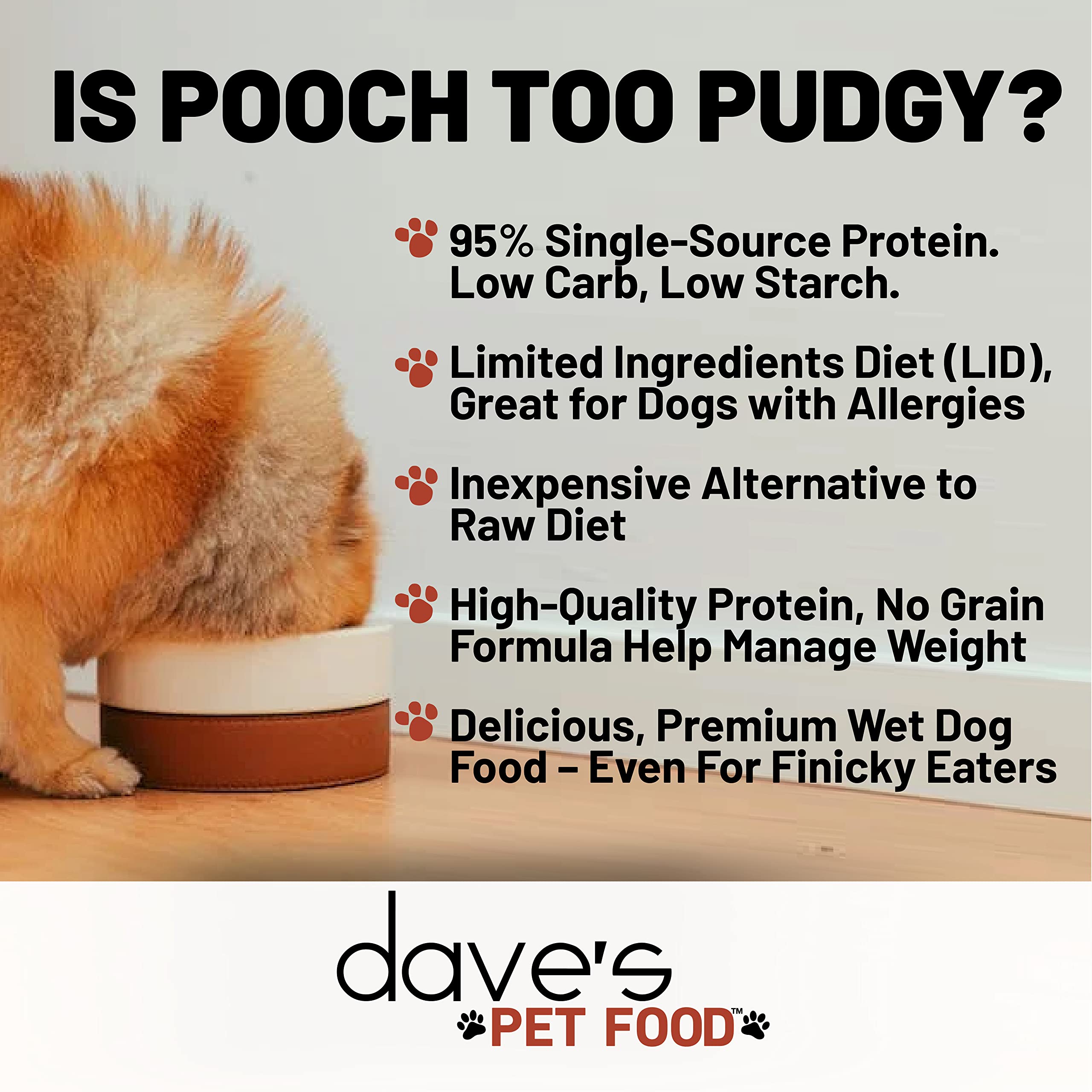 Dave's Pet Food: lata de 12,5 oz con res y hígado para perros